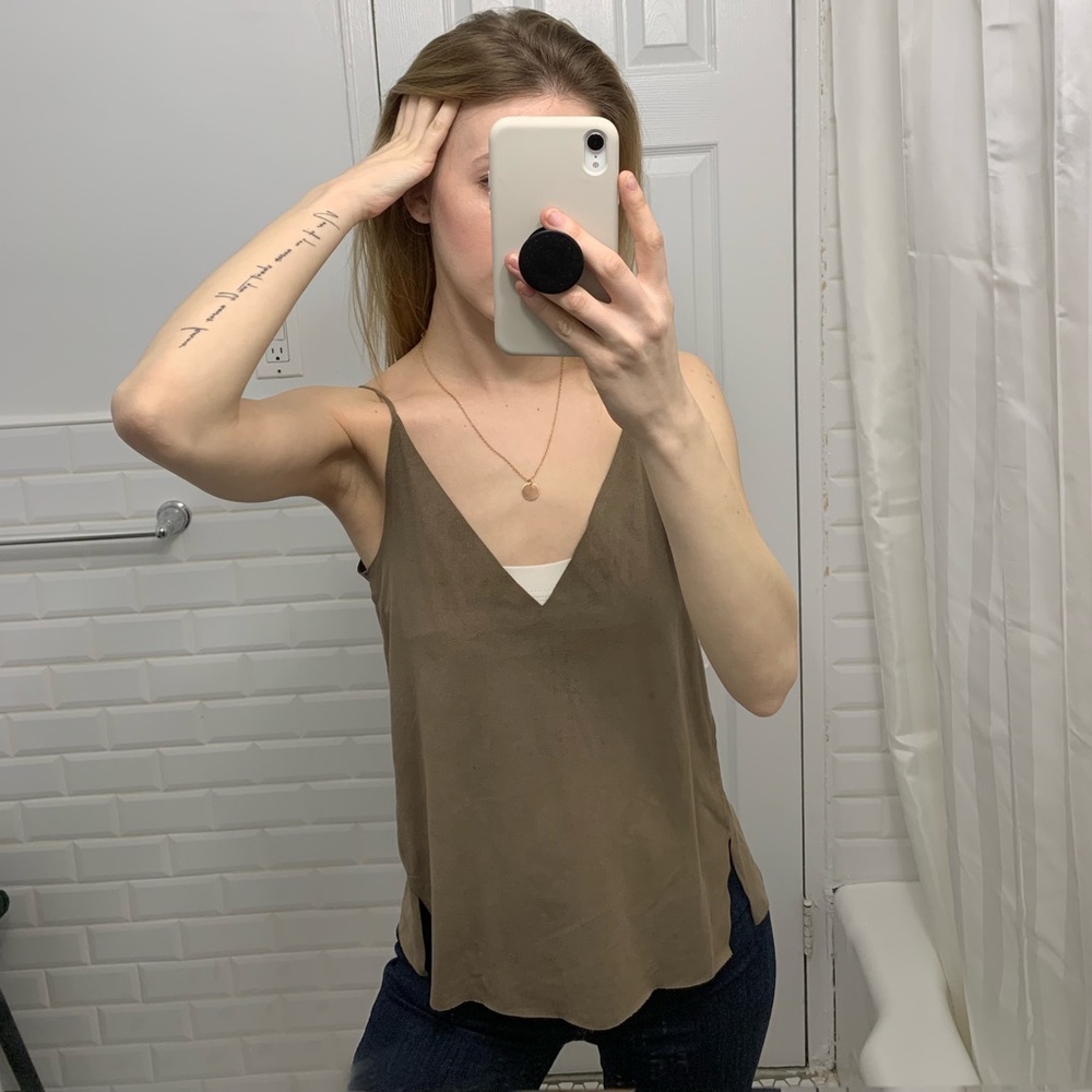 ZARA • Trafuluc Faux Suede Cami